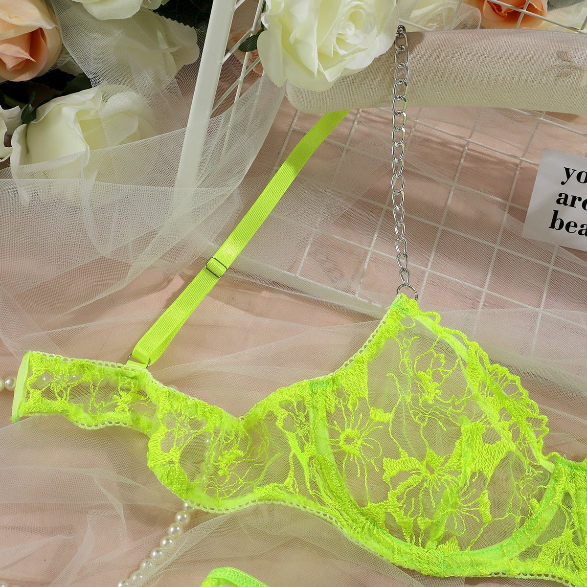 Neon Lingerie Garter Set - Self Care Shop