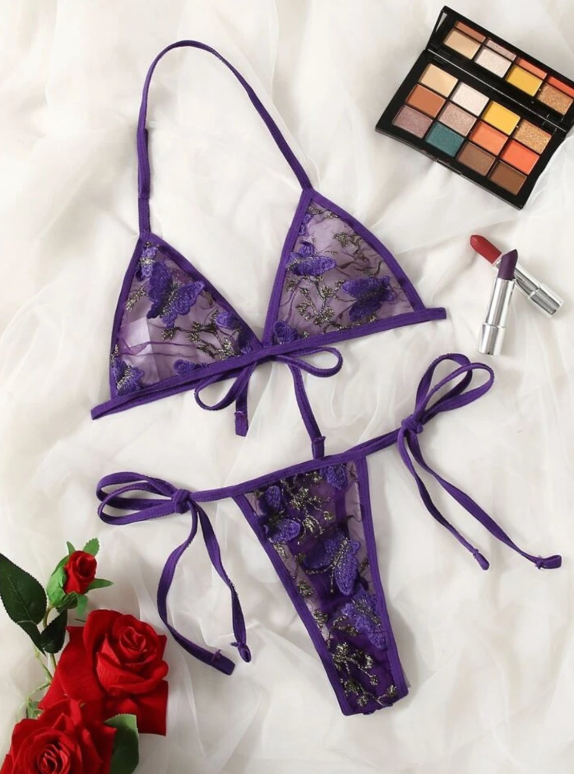 purple lingerie