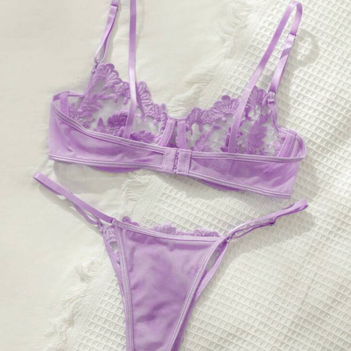Purple Lingerie Set Floral - Self Care Shop