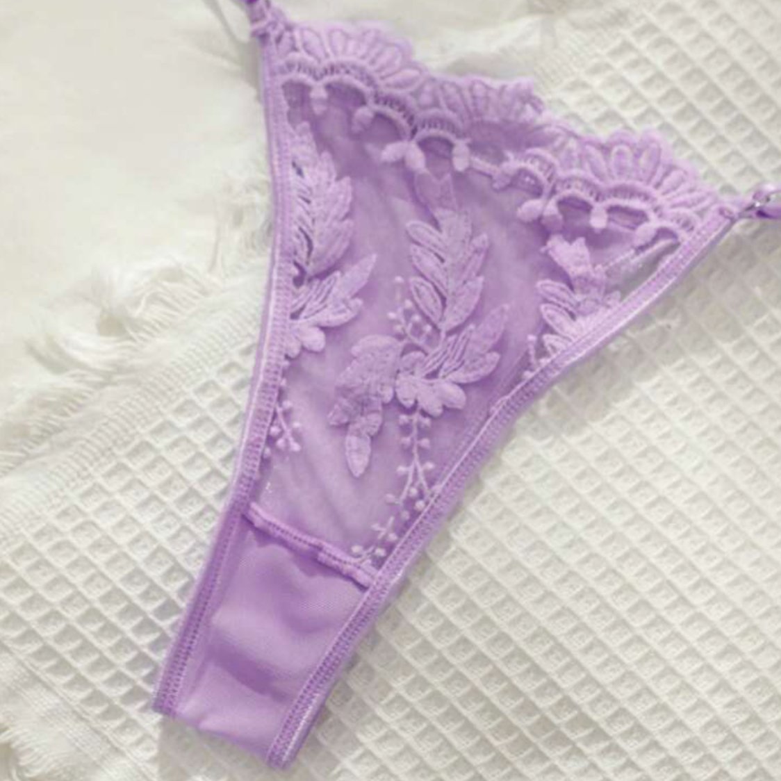 Purple Lingerie Set Floral - Self Care Shop
