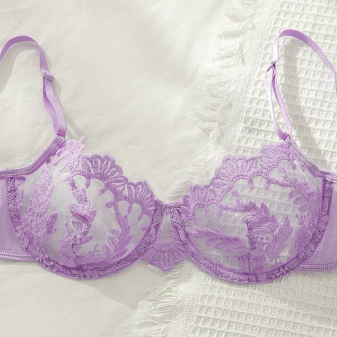 Purple Lingerie Set Floral - Self Care Shop