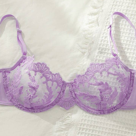 Purple Lingerie Set Floral - Self Care Shop