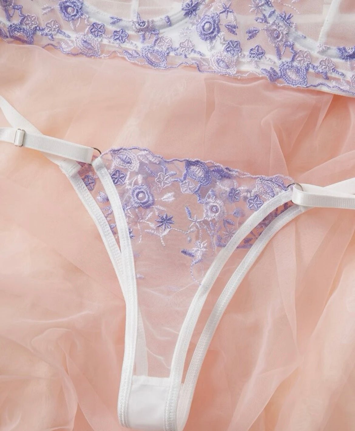 Purple Lingerie Set Mesh - Self Care Shop