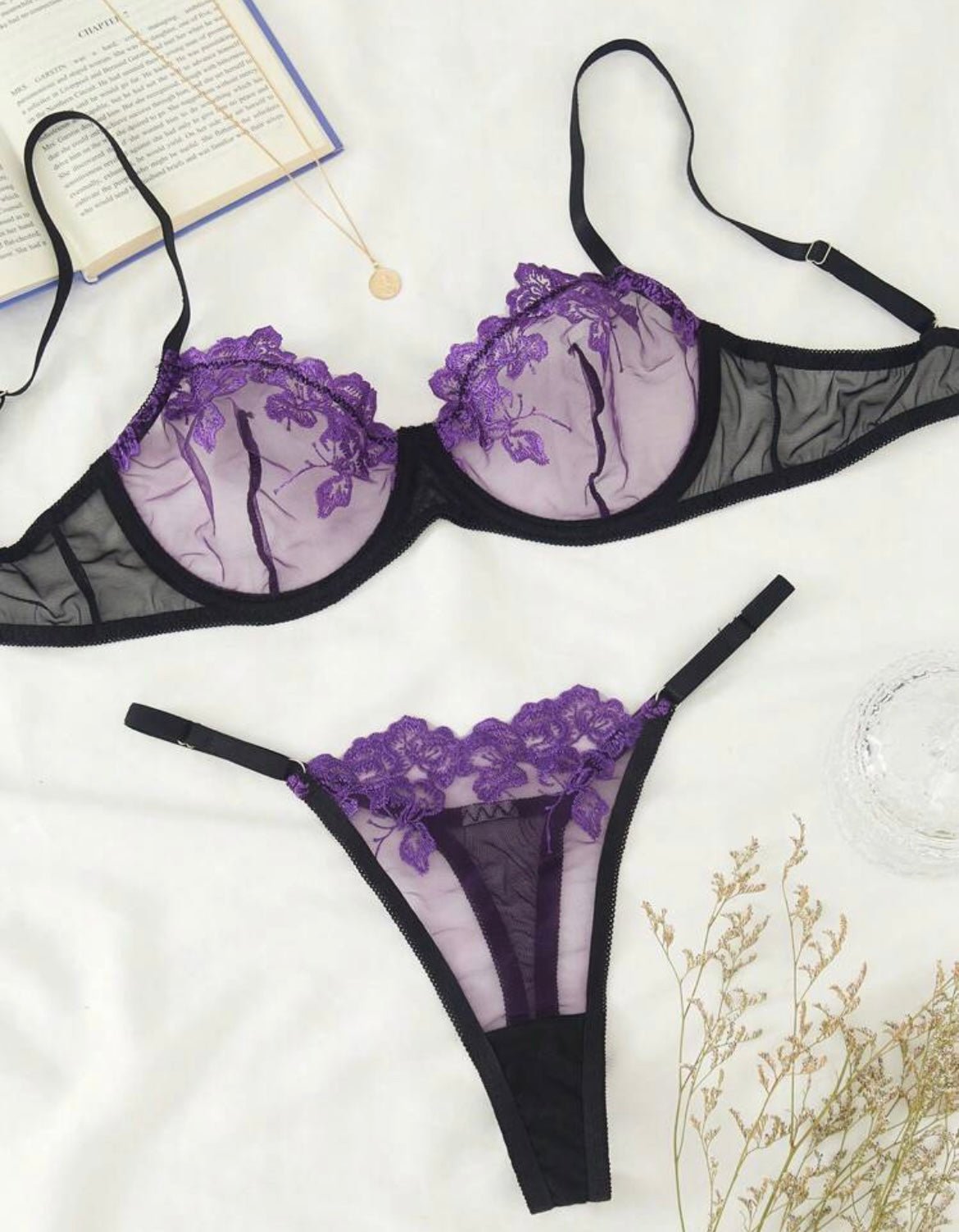 purple lingerie