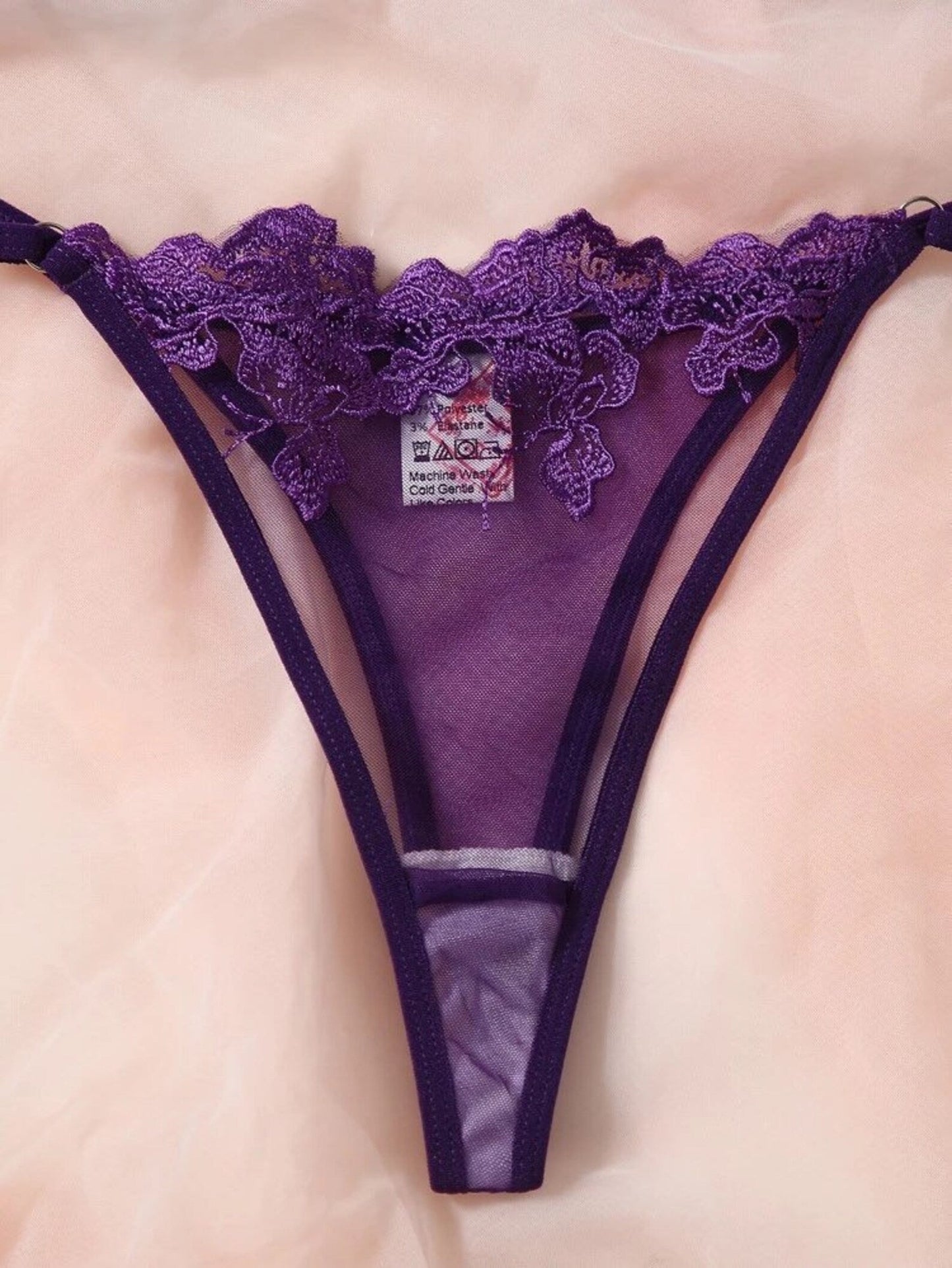 Purple Lingerie Set Sheer - Self Care Shop