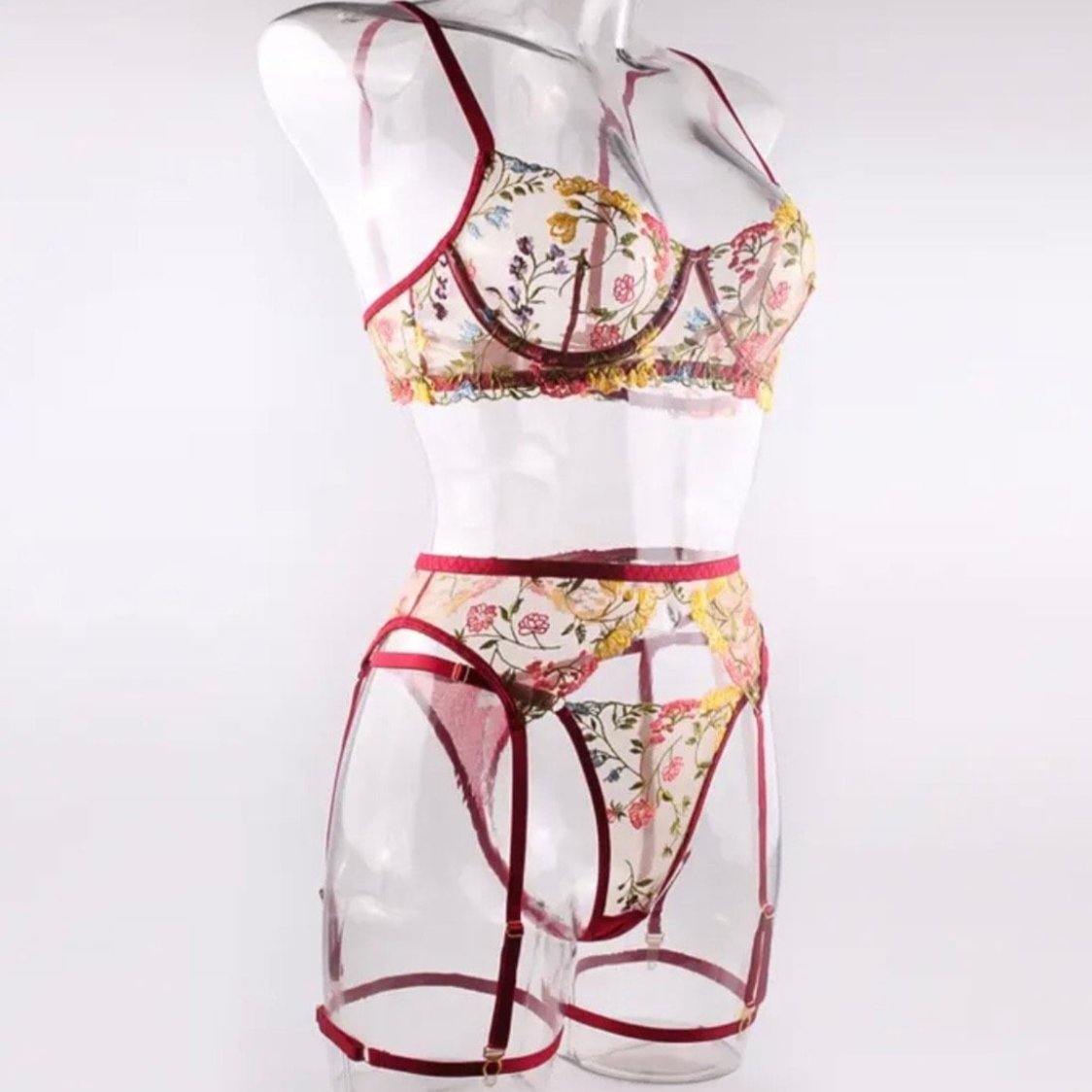 red lingerie set