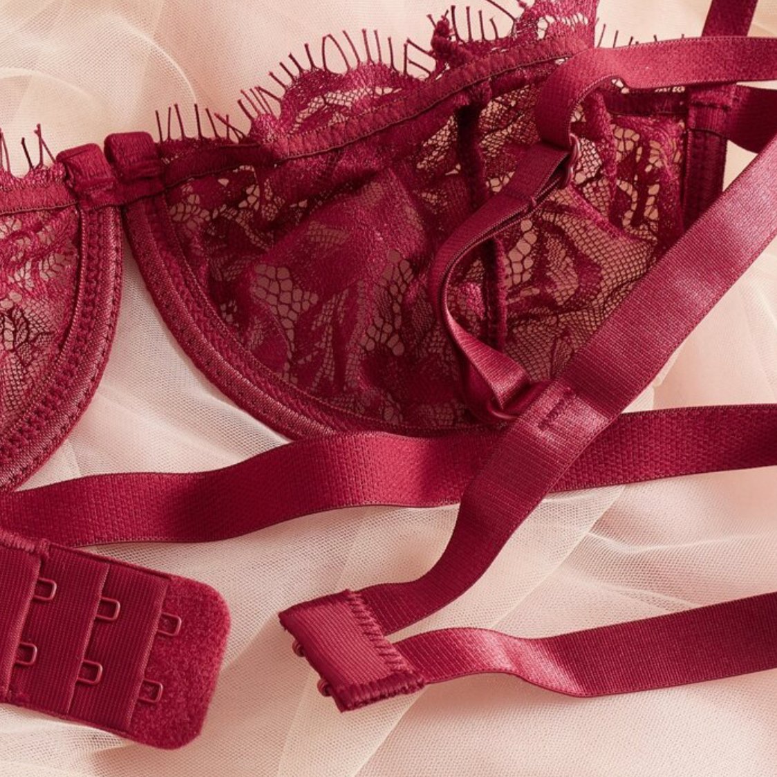 Red Lingerie Set See Through - Self Care Shop