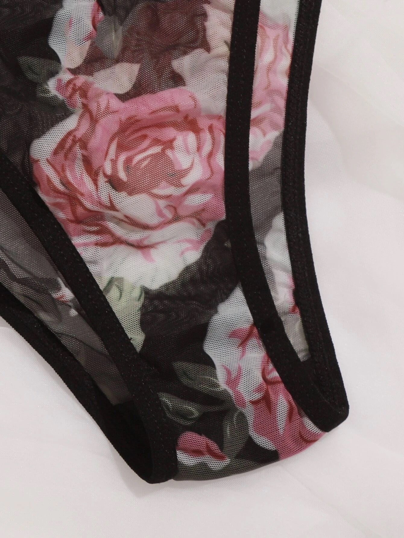 See Through Lingerie Set Black Bow Strap - Self Care Shop