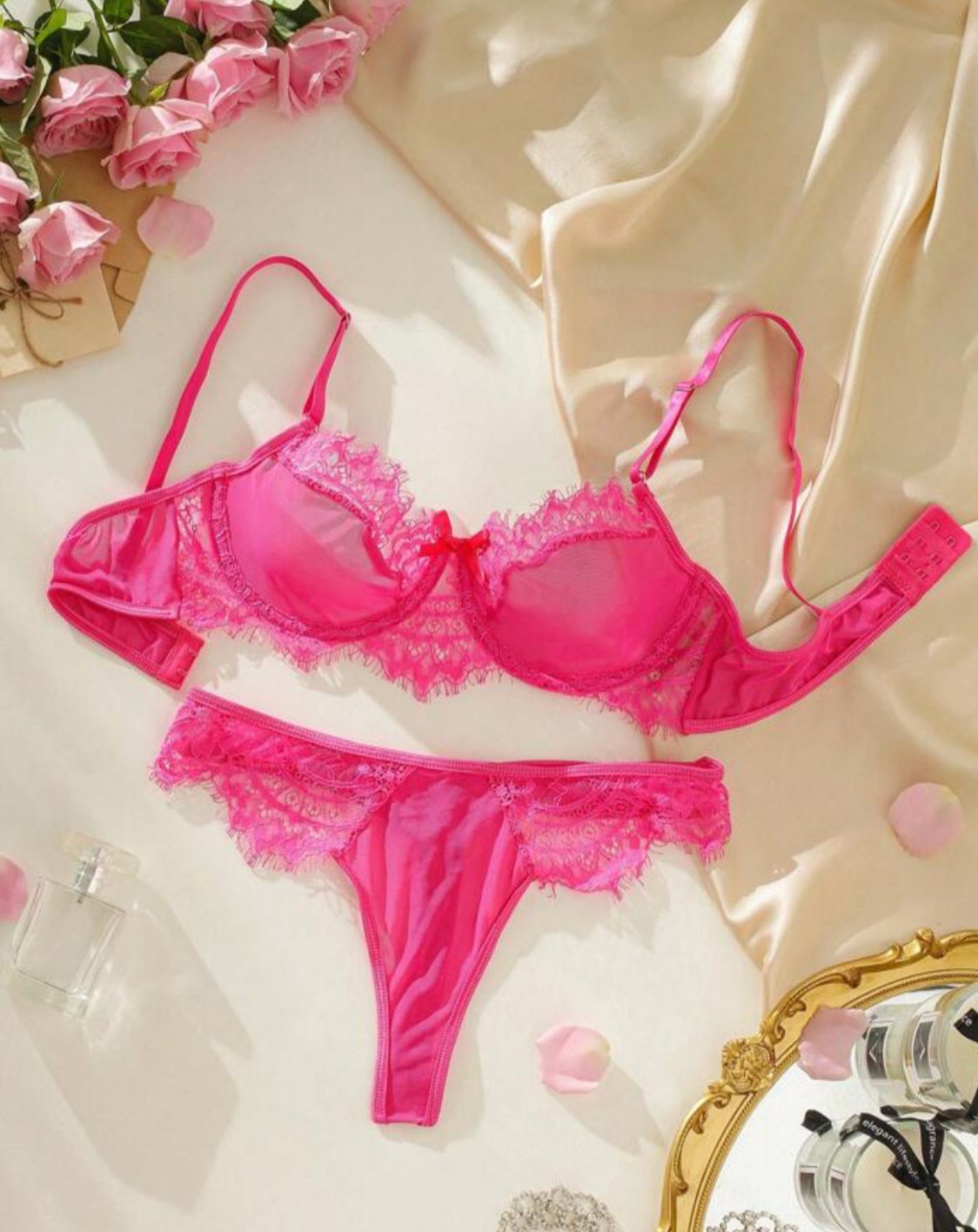 Sexy Lingerie Pink Silk Set Self Care Shop Sexy Lingerie Pink Silk Set Self Care Shop