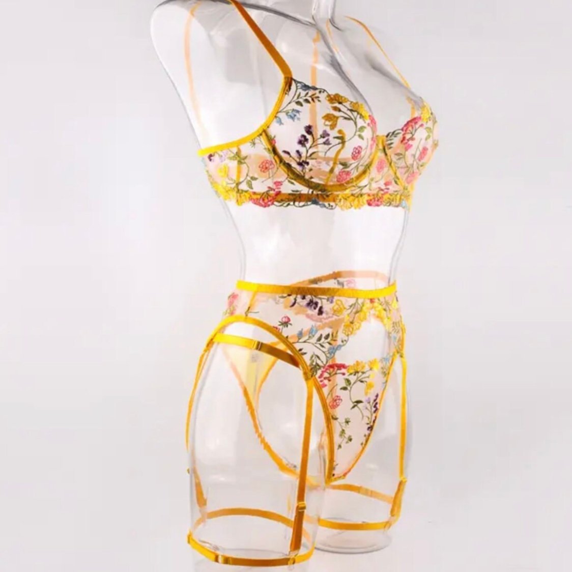 yellow lingerie