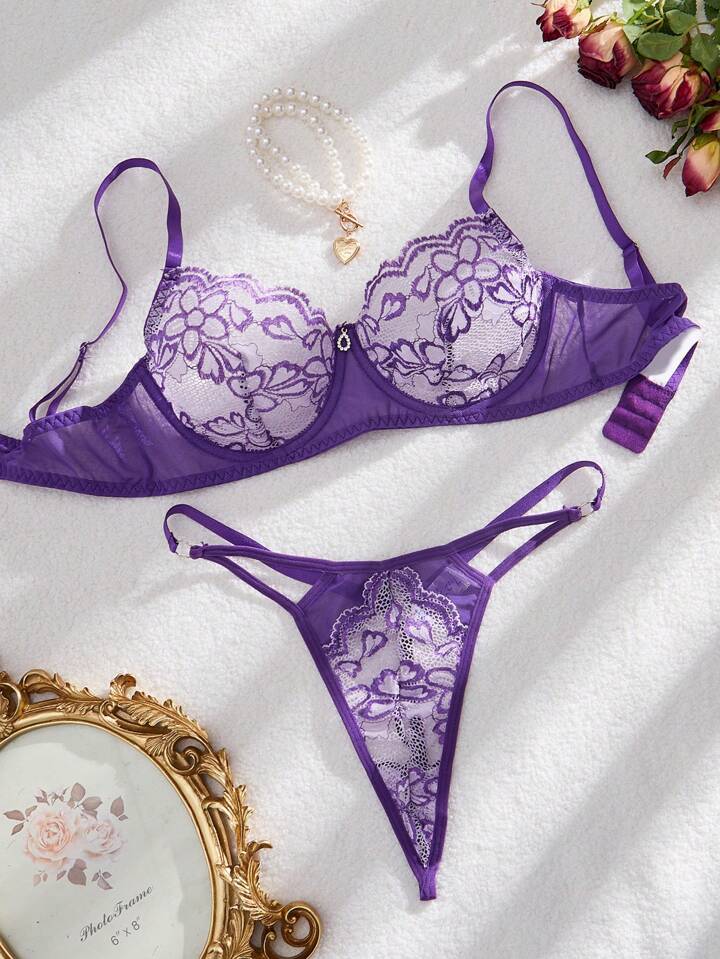 purple lingerie set