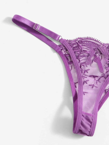 purple thong lingerie