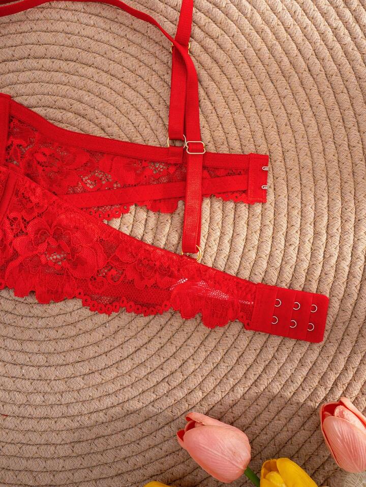 Sheer Lace Bra and Panty Set