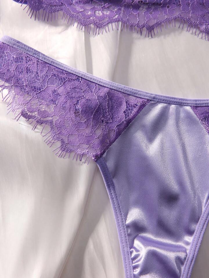 purple lingerie thong
