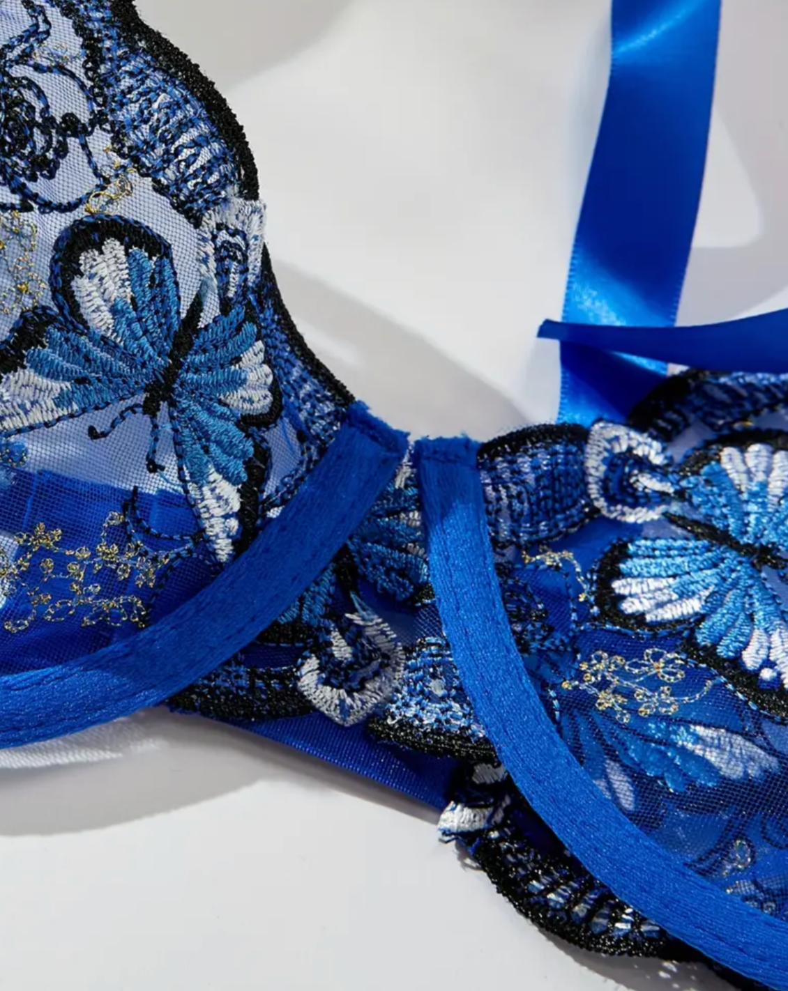 royal blue lingerie bra