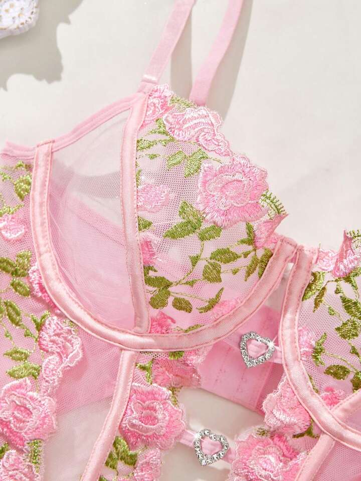 pink lace lingerie