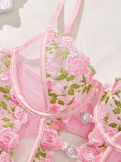 pink lace lingerie