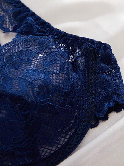 blue bra lingerie see through