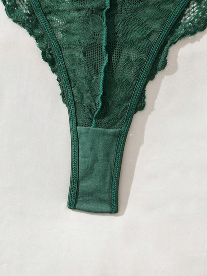 green bodysuit lace lingerie sexy underwear