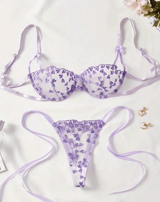 light purple lingerie set