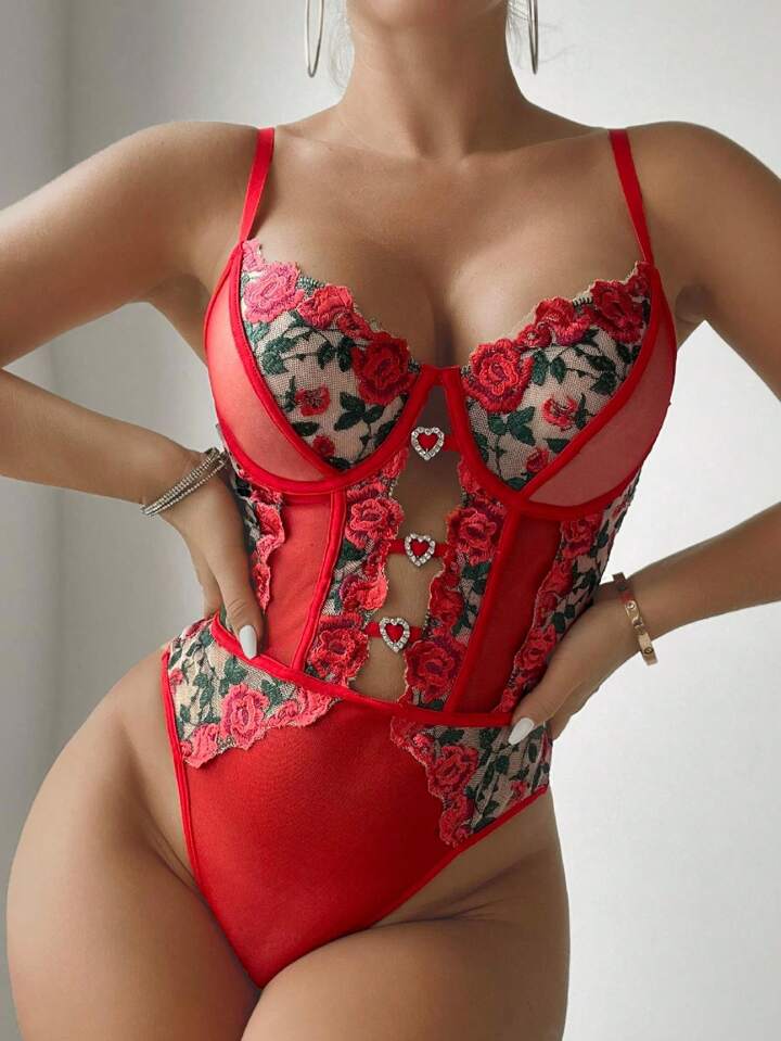 Red Bodysuit Lingerie