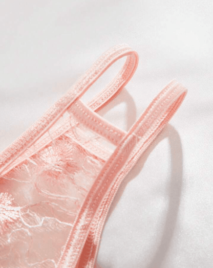 sexy underwear pink lace
