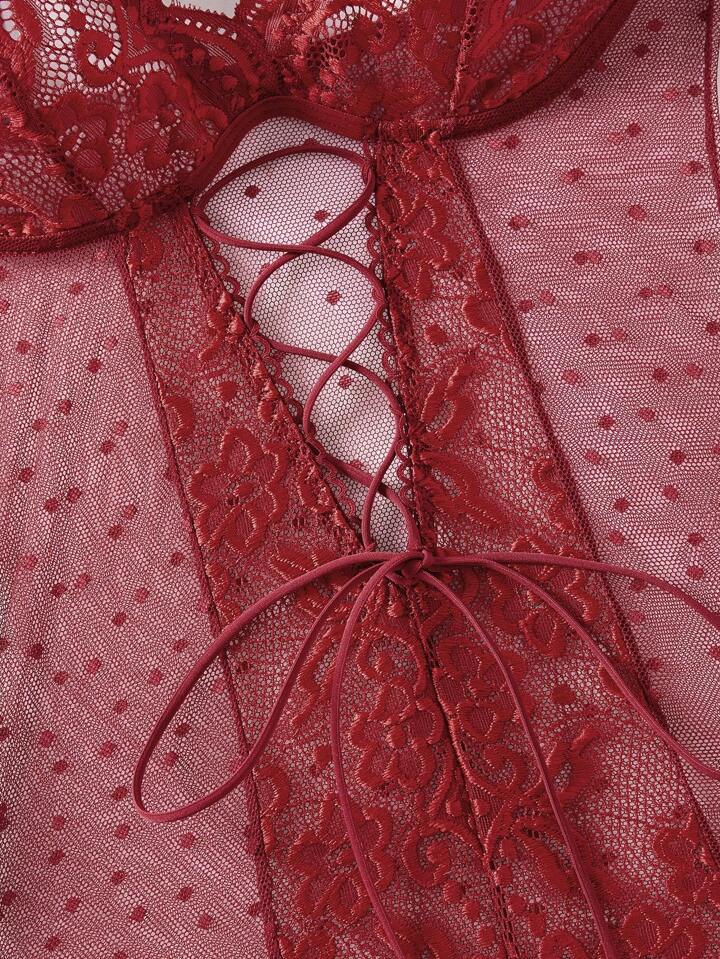 red lace bodysuit lingerie