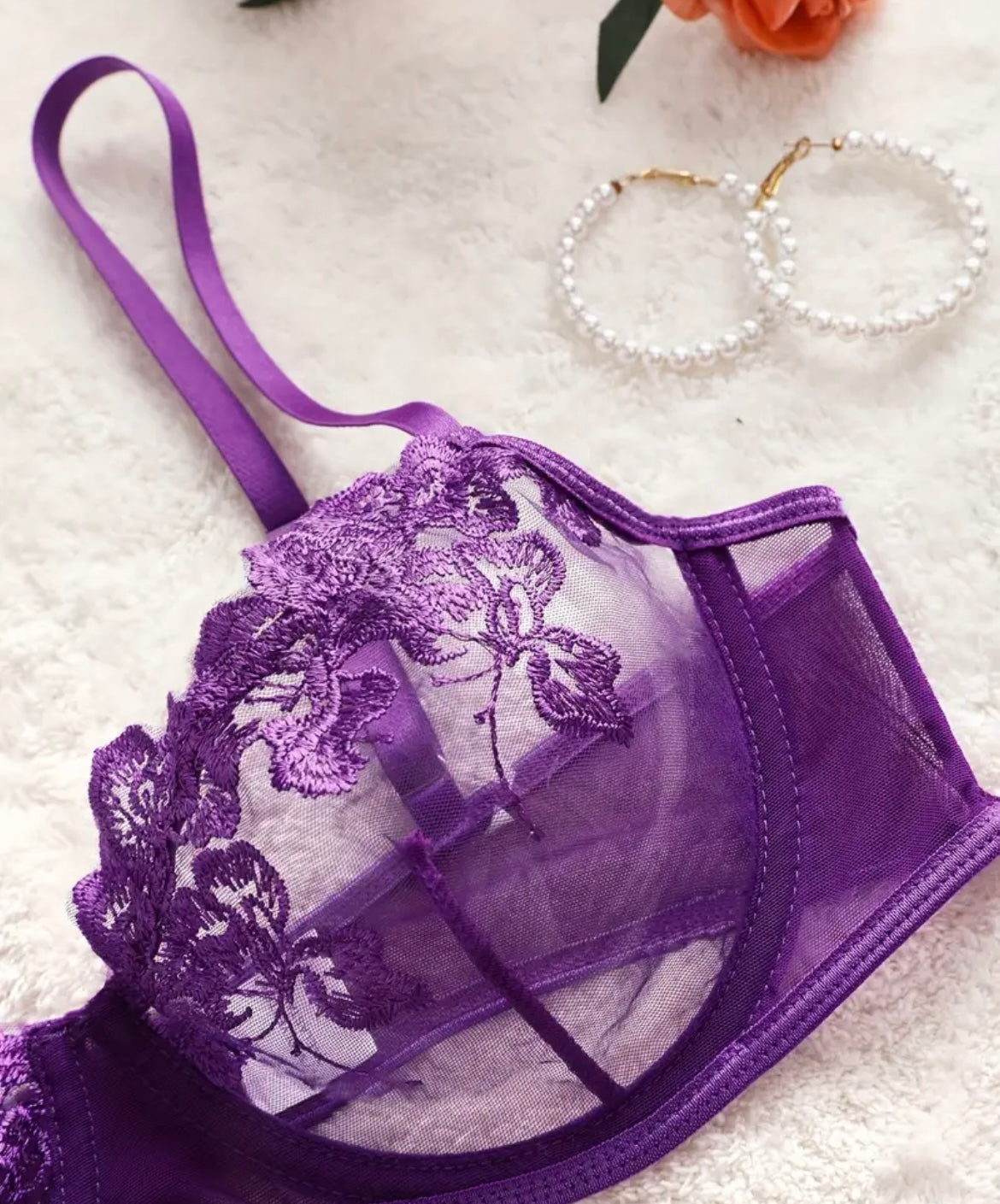 purple bra lingerie bralette