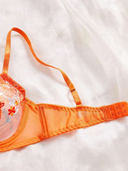 orange bralette lingerie