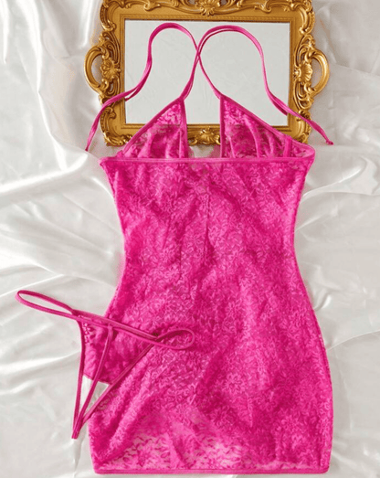 Hot Pink Lingerie Dress Lace Negligees Set Self Care Shop Hot Pink Lingerie Dress Lace Negligees Set Self Care Shop