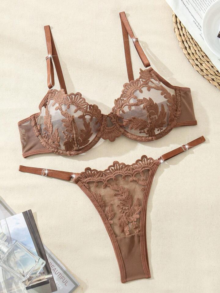 brown lingerie set