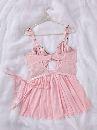 Pink lingerie dress slip