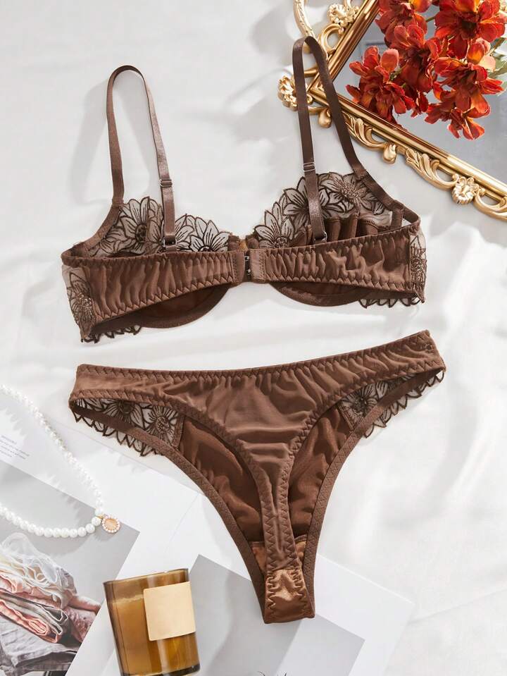 brown lingerie set