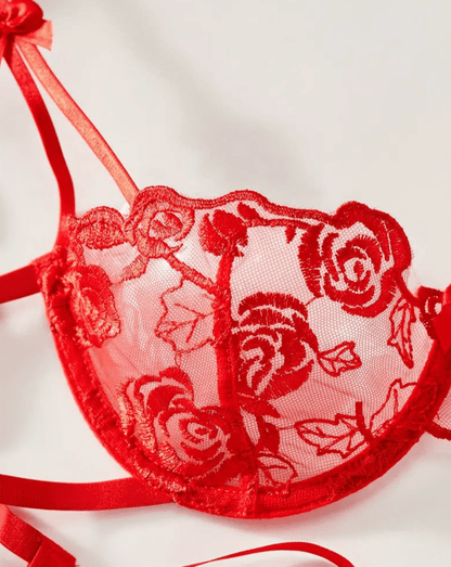 red lace bra brassier lingerie 