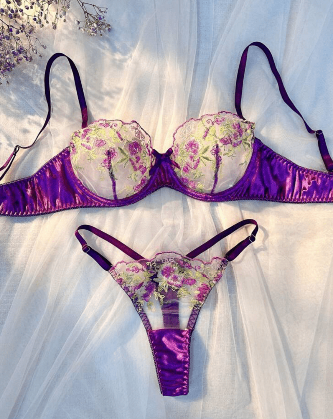purple lingerie sexy