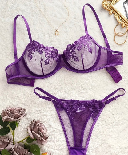 purple lingerie set