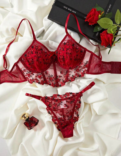 Red lingerie set sexy