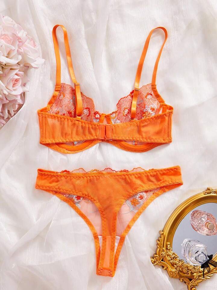 orange lingerie set