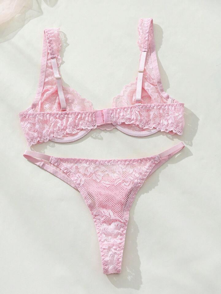 baby pink lingerie set