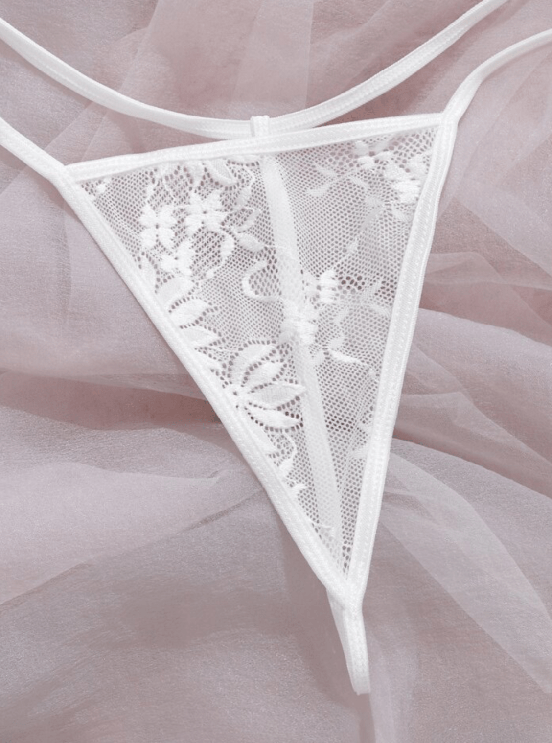 String Blanc White Lingerie Set Mesh Lace – Self Care Shop