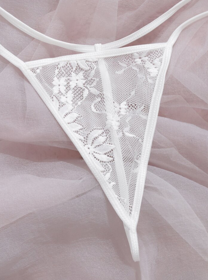 white lace thong wedding