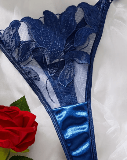 blue thong lingerie