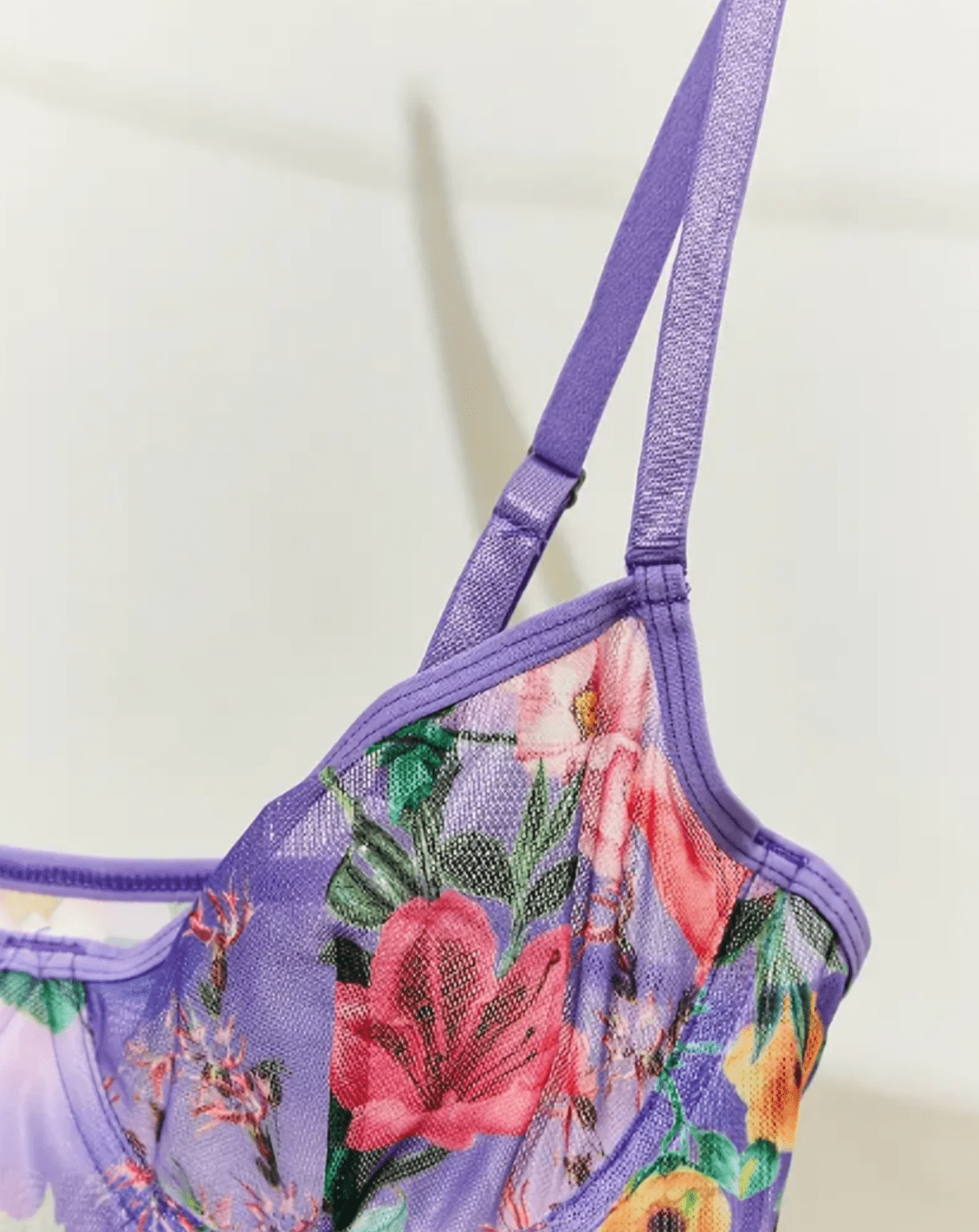purple lingerie slip