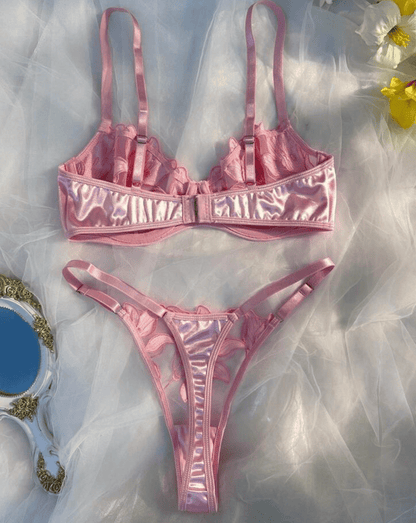 silk pink lingerie
