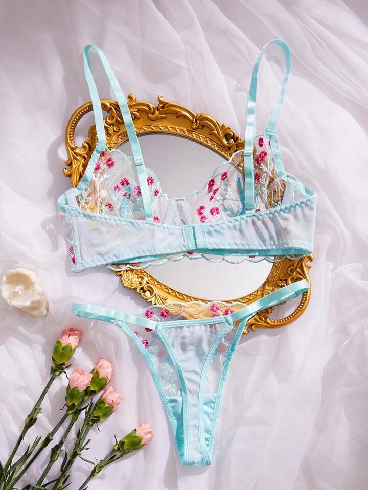 blue lingerie set