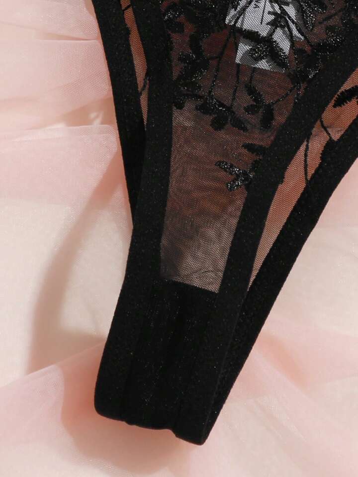 black thong lace