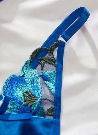 blue lingerie thong