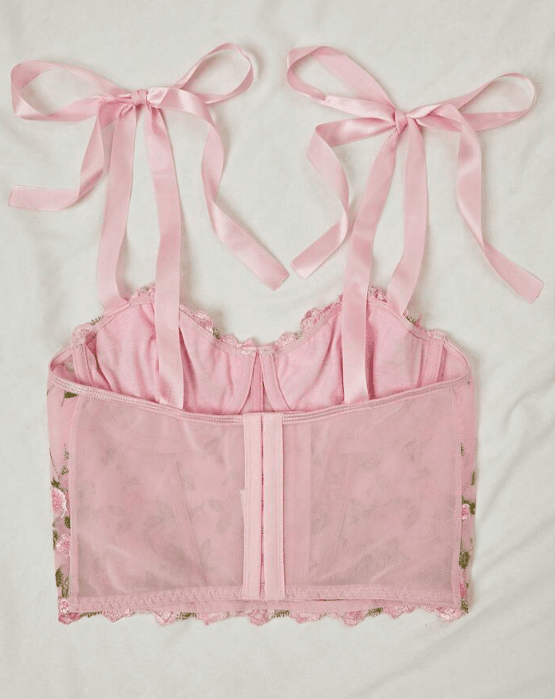 pink corset bows
