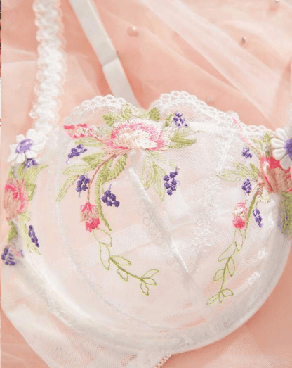 white wedding bra
