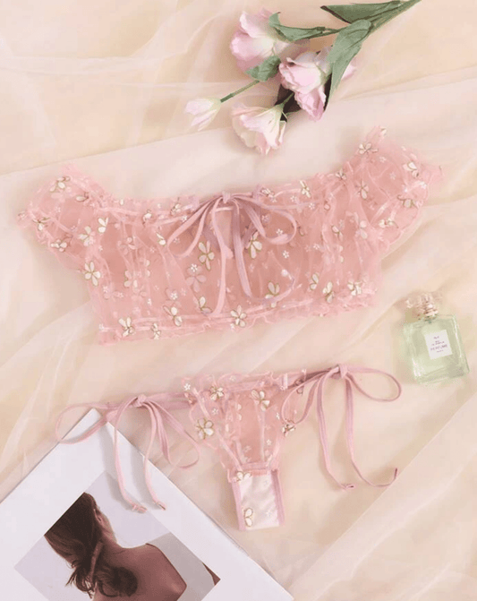 pink lingerie babydoll 